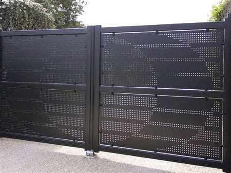 metal sheet gate|perforated metal sheet gate.